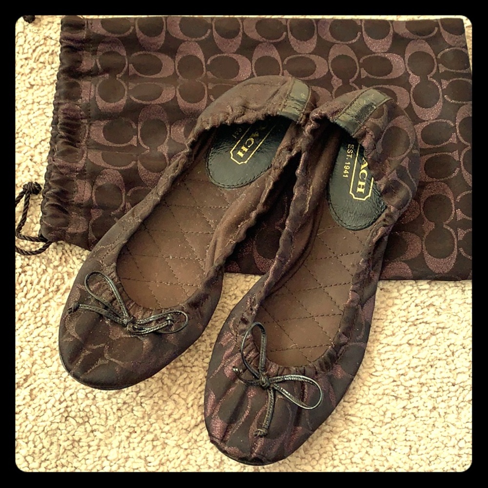 Coach ballet style slip on shoe